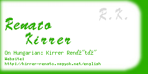 renato kirrer business card